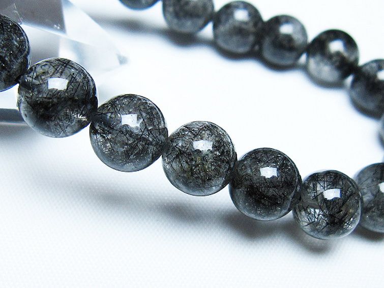 ブラックルチルクォーツ ブレスレット 10mm [t257-8032] 3枚目
