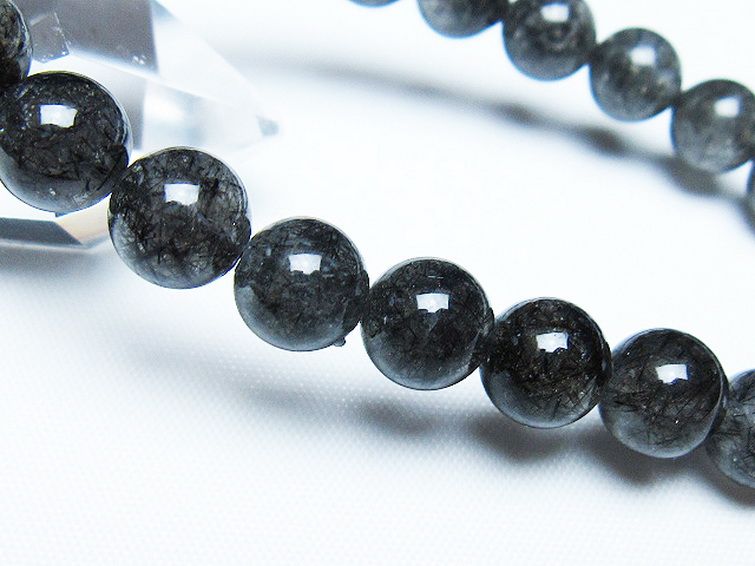 ブラックルチルクォーツ ブレスレット 9mm [t257-8043] 3枚目