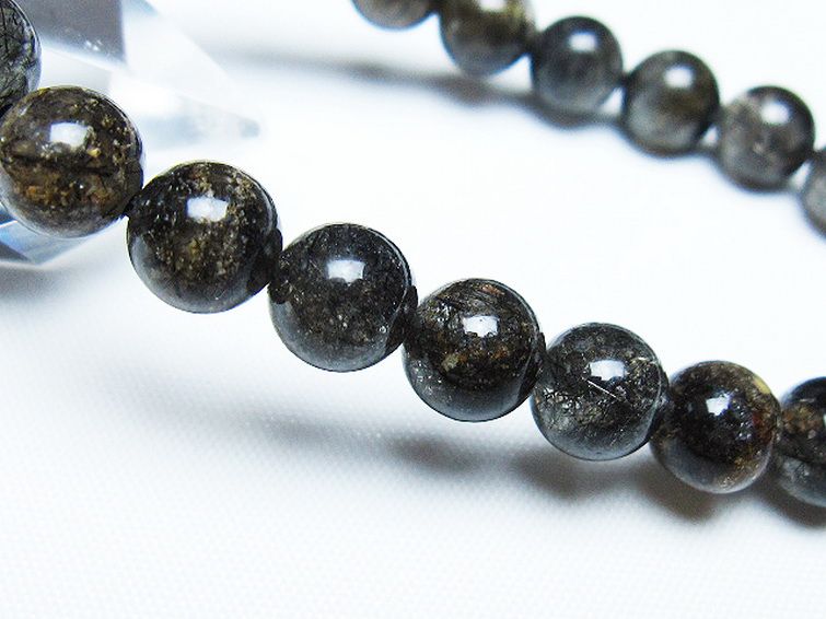 ブラックルチルクォーツ ブレスレット 8mm [t257-8047] 3枚目