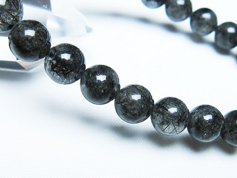 ブラックルチルクォーツ ブレスレット 8mm [t257-8068] 3枚目