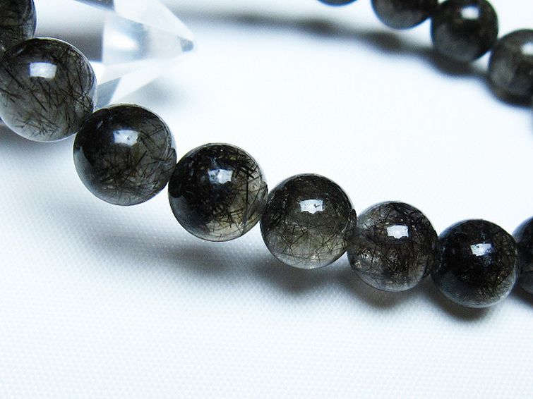 ブラックルチルクォーツ ブレスレット 9mm [t257-8072] 3枚目