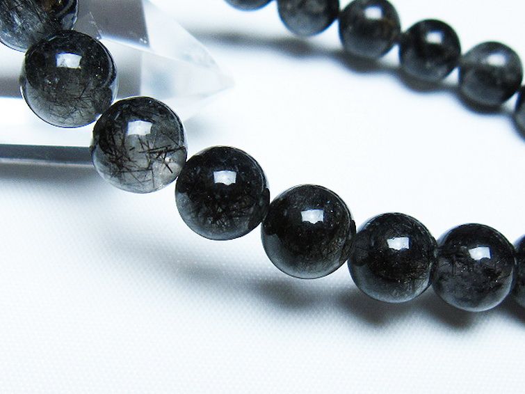 ブラックルチルクォーツ ブレスレット 9mm [t257-8080] 3枚目