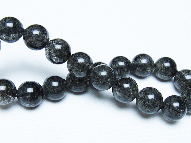 ブラックルチルクォーツ ブレスレット 10mm [t257-8083] 2枚目