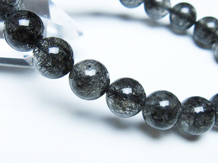 ブラックルチルクォーツ ブレスレット 10mm [t257-8083] 3枚目