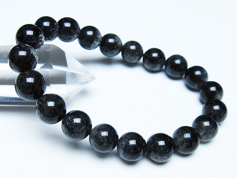 ブラックルチルクォーツ ブレスレット 10mm [t257-8086] 1枚目