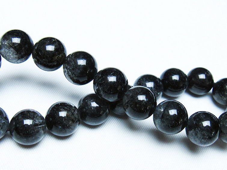 ブラックルチルクォーツ ブレスレット 10mm [t257-8086] 2枚目