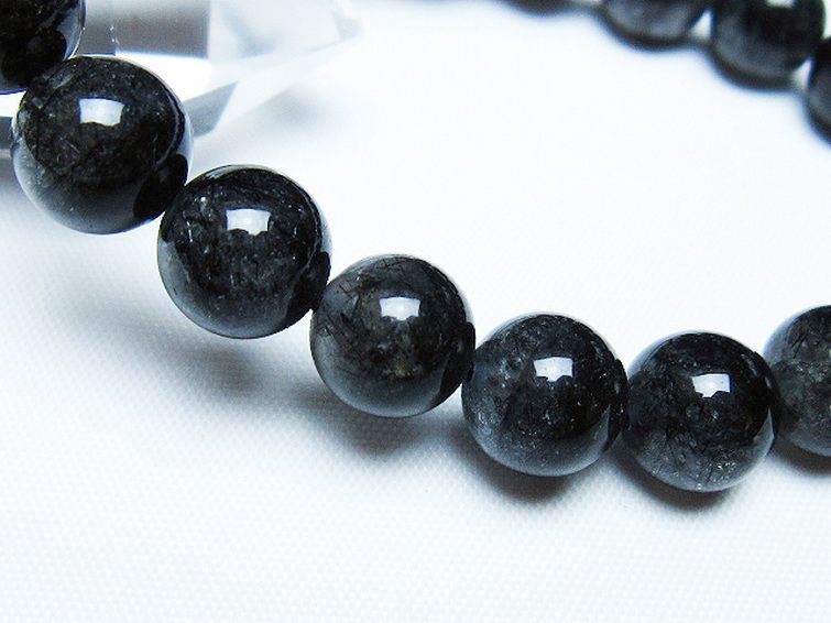 ブラックルチルクォーツ ブレスレット 10mm [t257-8086] 3枚目