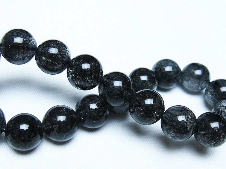 ブラックルチルクォーツ ブレスレット 10mm [t257-8087] 2枚目