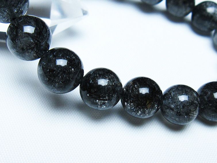 ブラックルチルクォーツ ブレスレット 10mm [t257-8087] 3枚目