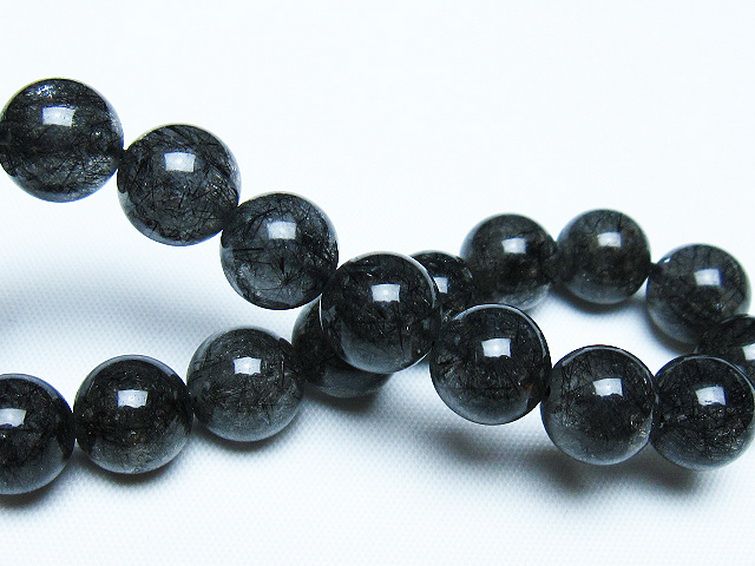 ブラックルチルクォーツ ブレスレット 10mm [t257-8089] 2枚目