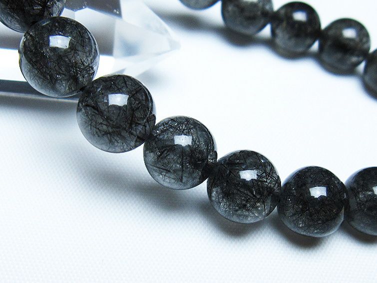 ブラックルチルクォーツ ブレスレット 10mm [t257-8089] 3枚目