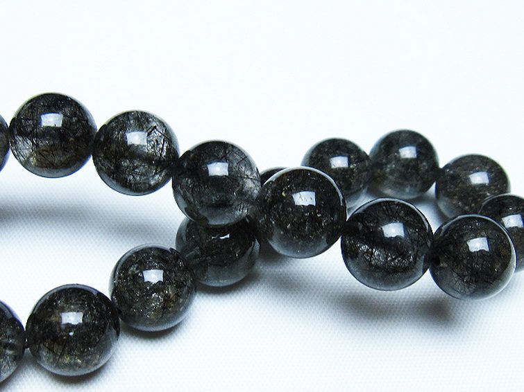 ブラックルチルクォーツ ブレスレット 11mm [t257-8092] 2枚目