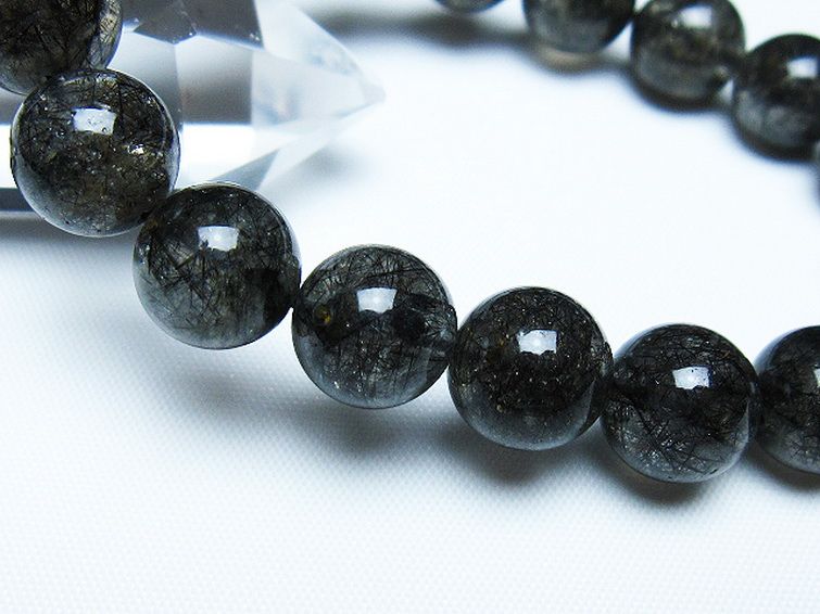 ブラックルチルクォーツ ブレスレット 11mm [t257-8092] 3枚目