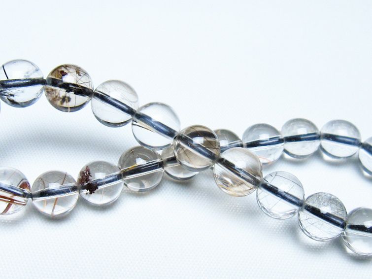 ブラックルチルクォーツ ブレスレット 8mm [t257-8104] 2枚目