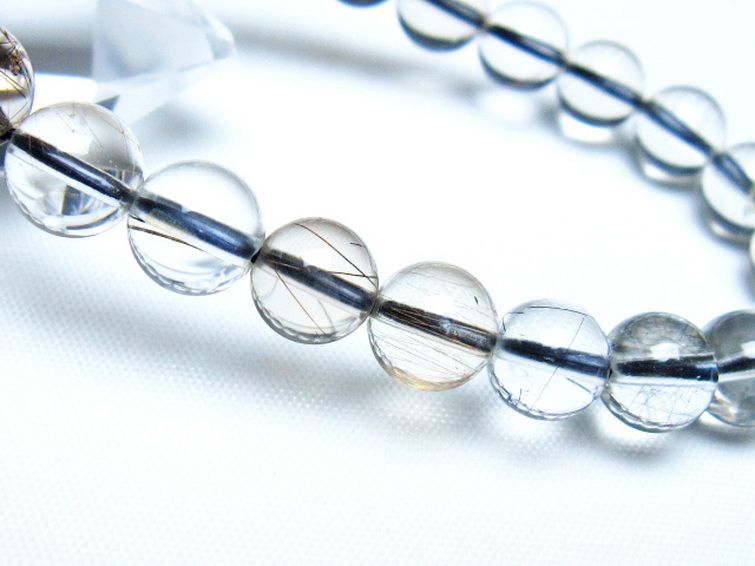 ブラックルチルクォーツ ブレスレット 8mm [t257-8104] 3枚目