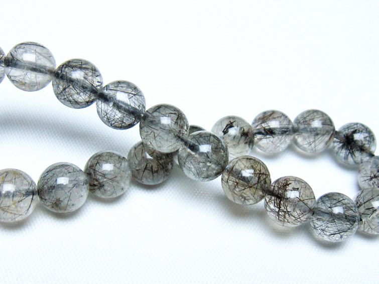 ブラックルチルクォーツ ブレスレット 8mm [t257-8108] 2枚目