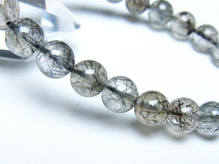 ブラックルチルクォーツ ブレスレット 8mm [t257-8108] 3枚目