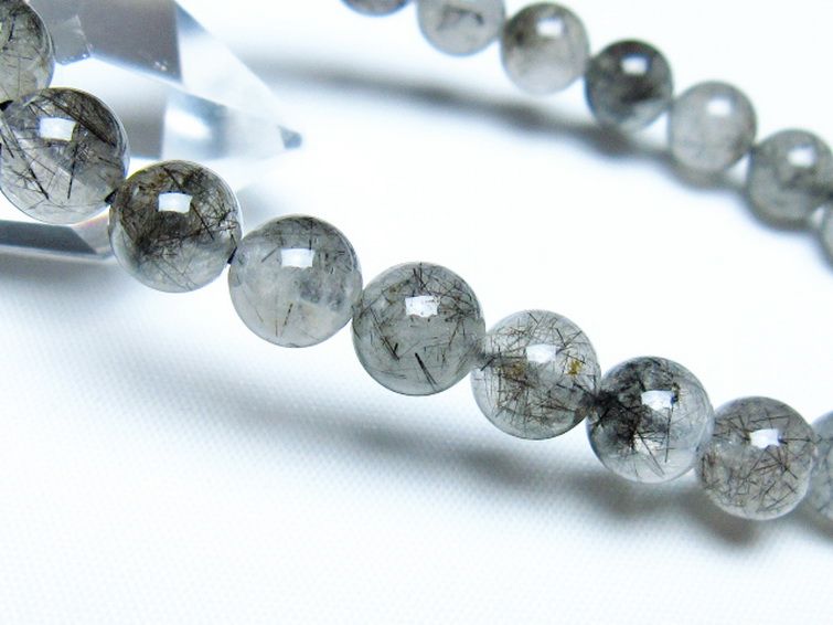 ブラックルチルクォーツ ブレスレット 8mm [t257-8111] 3枚目