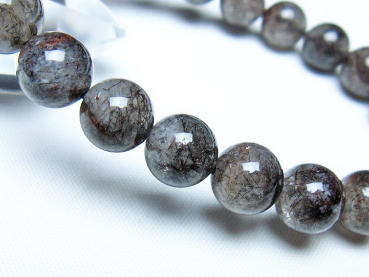 ブラックルチルクォーツ ブレスレット 9mm [t257-8127] 3枚目