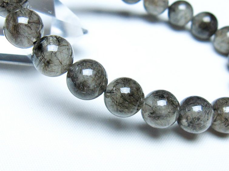 ブラックルチルクォーツ ブレスレット 9mm [t257-8128] 3枚目