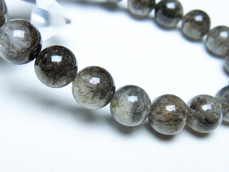 ブラックルチルクォーツ ブレスレット 9mm [t257-8129] 3枚目