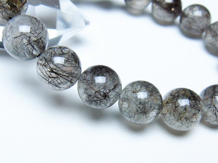 ブラックルチルクォーツ ブレスレット 12mm [t257-8139] 3枚目