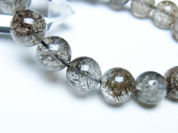 ブラックルチルクォーツ ブレスレット 12mm [t257-8141] 3枚目
