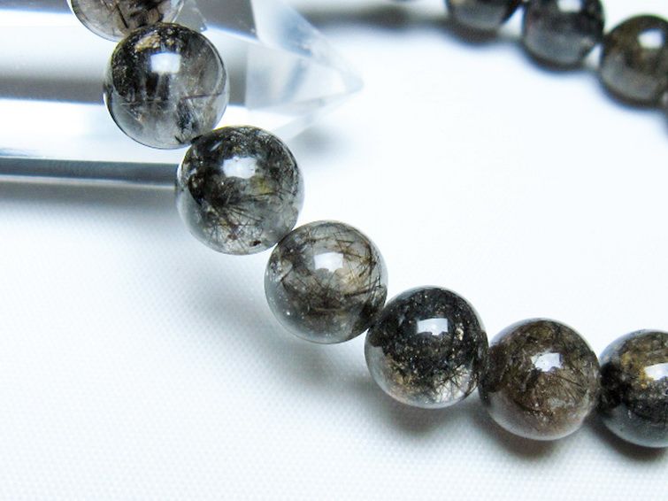 ブラックルチルクォーツ ブレスレット 10mm [t257-8152] 3枚目