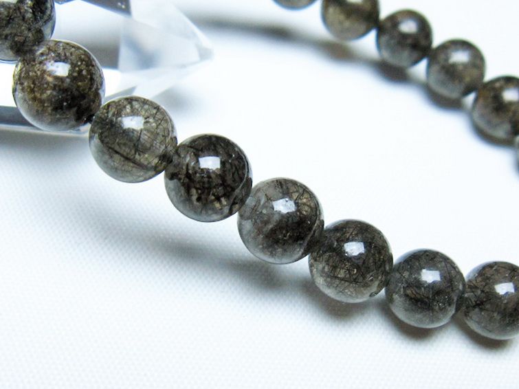 ブラックルチルクォーツ ブレスレット 8mm [t257-8155] 3枚目