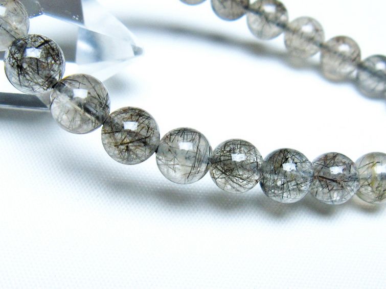 ブラックルチルクォーツ ブレスレット 8mm [t257-8164] 3枚目