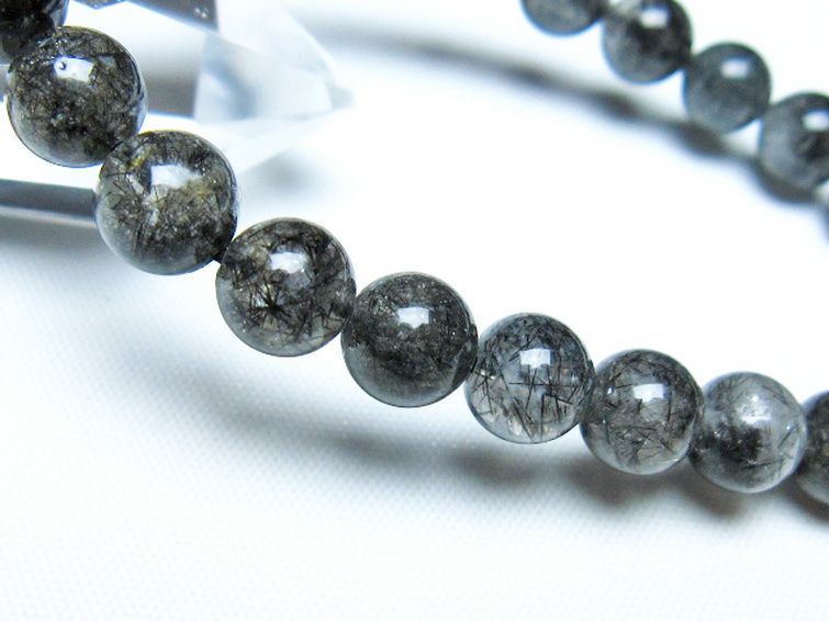 ブラックルチルクォーツ ブレスレット 8mm [t257-8192] 3枚目