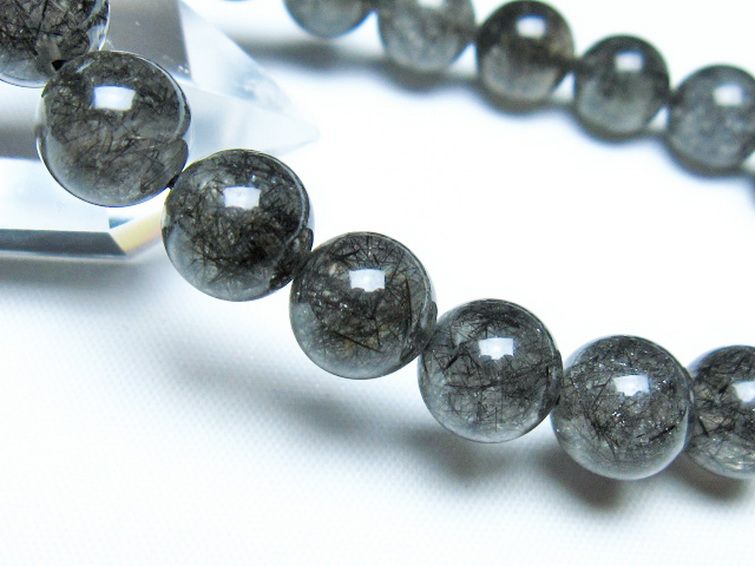 ブラックルチルクォーツ ブレスレット 10mm [t257-8193] 3枚目