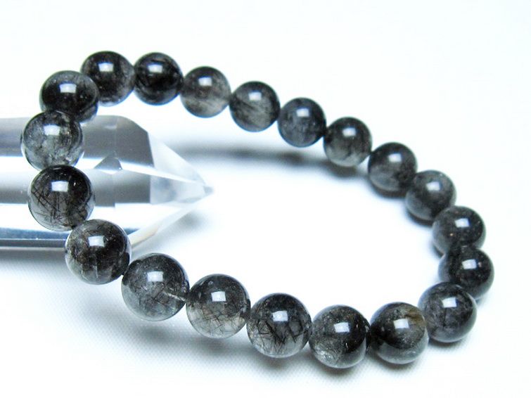 ブラックルチルクォーツ ブレスレット 10mm [t257-8198] 1枚目