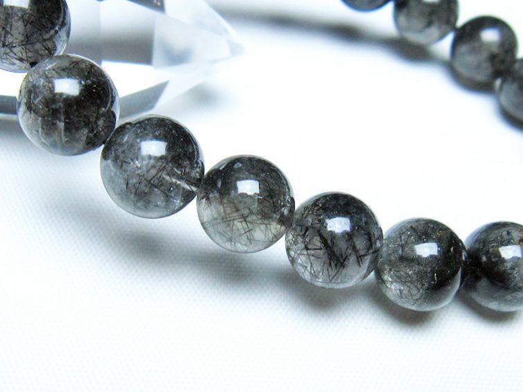 ブラックルチルクォーツ ブレスレット 10mm [t257-8198] 3枚目