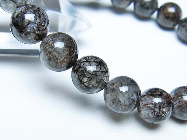 ブラックルチルクォーツ ブレスレット 10mm [t257-8200] 3枚目