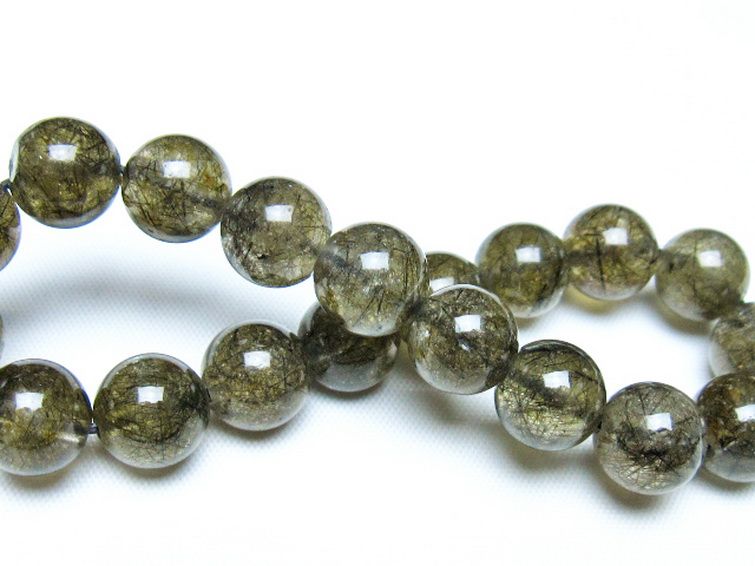 ブラックルチルクォーツ ブレスレット 10mm [t257-8222] 2枚目