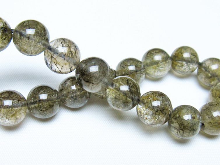 ブラックルチルクォーツ ブレスレット 10mm [t257-8223] 2枚目