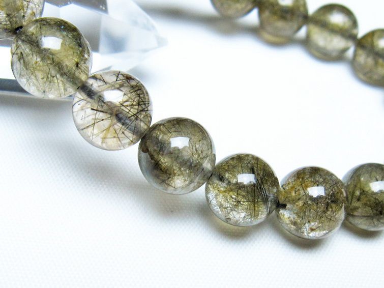 ブラックルチルクォーツ ブレスレット 10mm [t257-8223] 3枚目