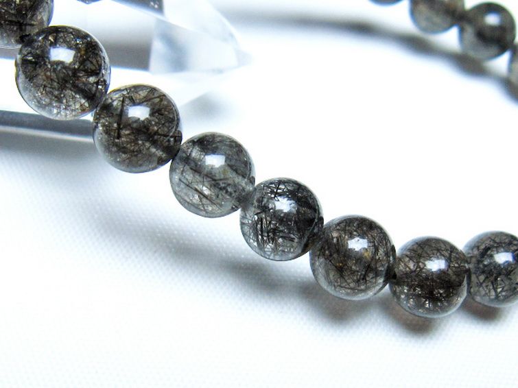ブラックルチルクォーツ ブレスレット 8mm [t257-8231] 3枚目