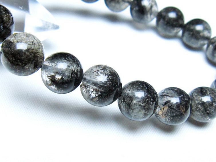 ブラックルチルクォーツ ブレスレット 10mm [t257-8239] 3枚目