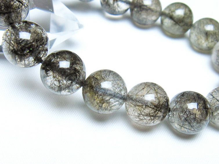 ブラックルチルクォーツ ブレスレット 12mm [t257-8249] 3枚目