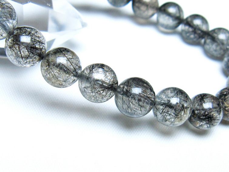 ブラックルチルクォーツ ブレスレット 9mm [t257-8251] 3枚目