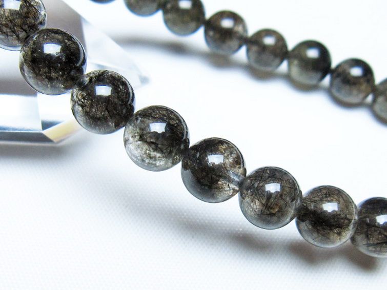 ブラックルチルクォーツ ブレスレット 8mm [t257-8256] 3枚目