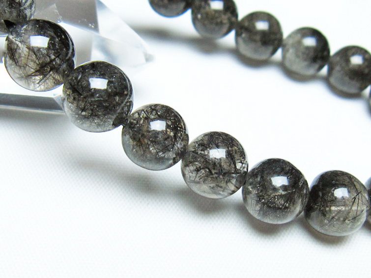 ブラックルチルクォーツ ブレスレット 10mm [t257-8259] 3枚目