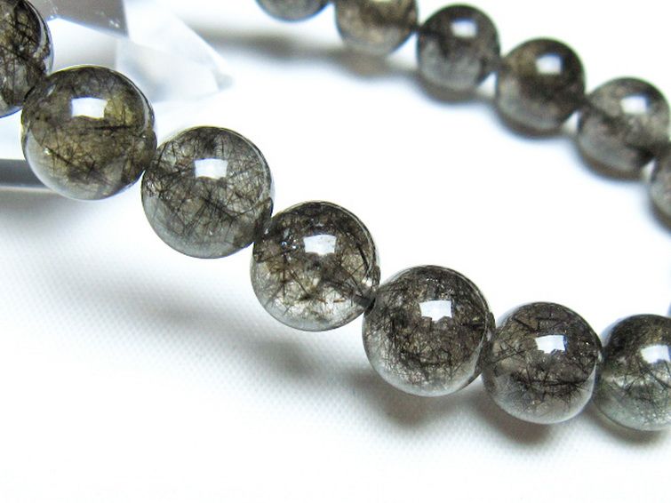 ブラックルチルクォーツ ブレスレット 10mm [t257-8260] 3枚目