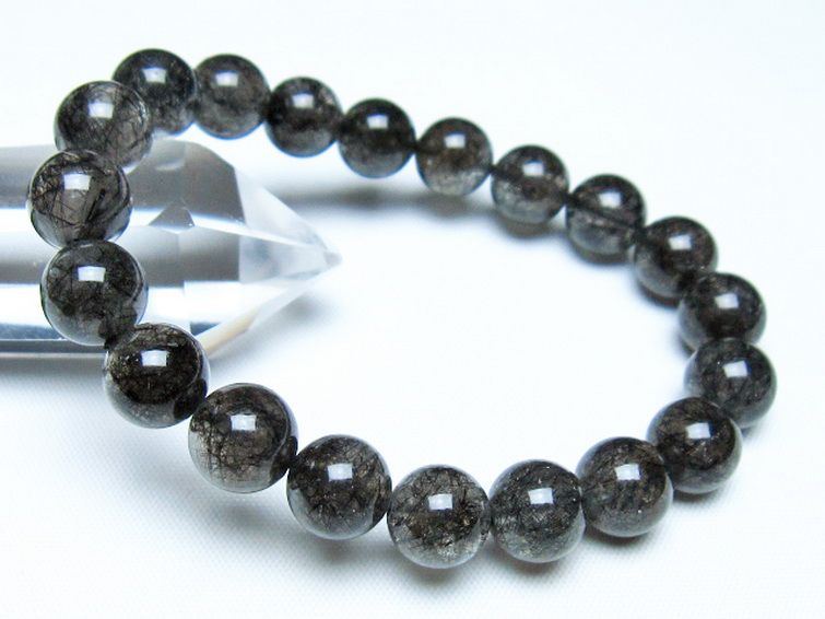 ブラックルチルクォーツ ブレスレット 10mm [t257-8263] 1枚目