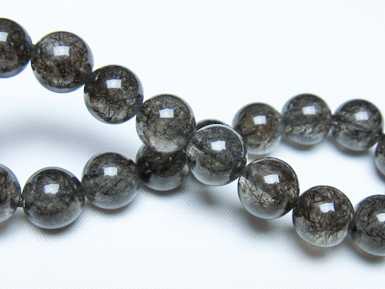 ブラックルチルクォーツ ブレスレット 10mm [t257-8263] 2枚目