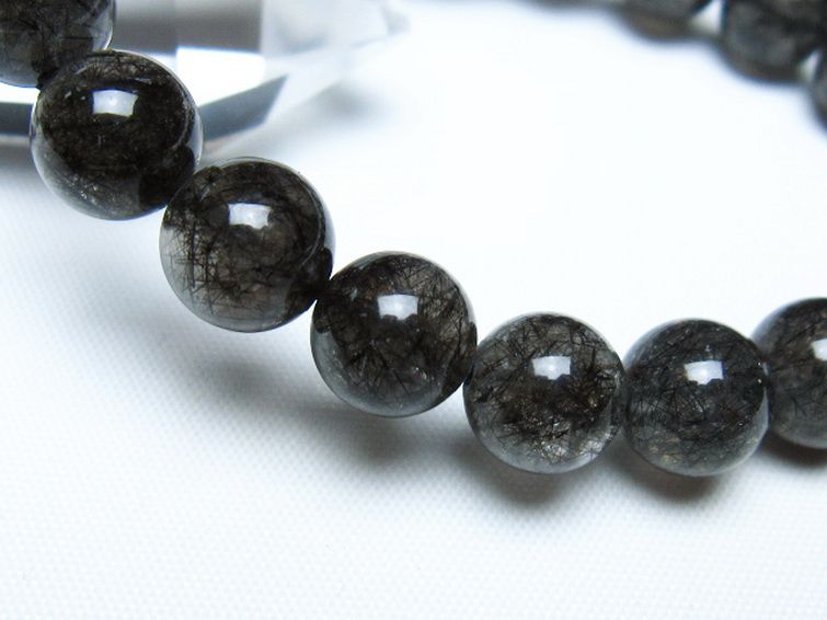 ブラックルチルクォーツ ブレスレット 10mm [t257-8263] 3枚目