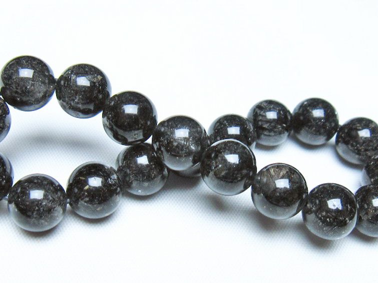 ブラックルチルクォーツ ブレスレット 10mm [t257-8264] 2枚目