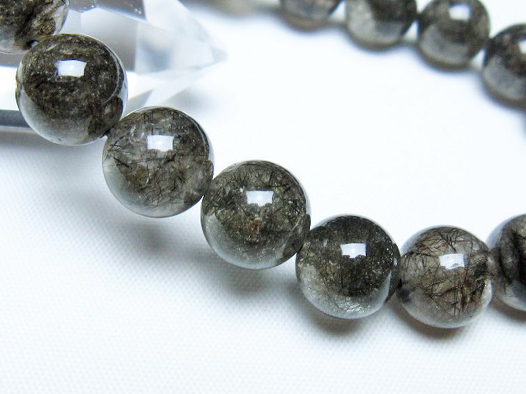 ブラックルチルクォーツ ブレスレット 11mm [t257-8268] 3枚目